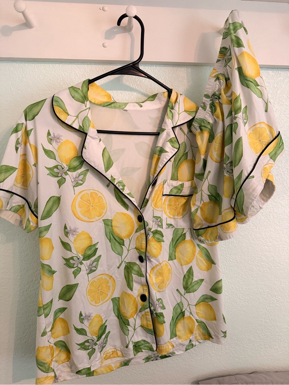 Limoncello Pajama Top and Shorts Set - Yellow & Green Buttery Soft